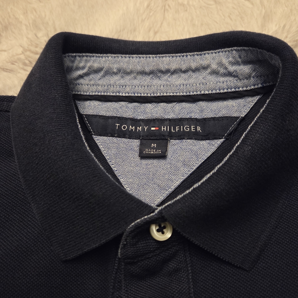 Tommy Hilfiger Men's Navy Polo Shirt - Picture 3 of 6